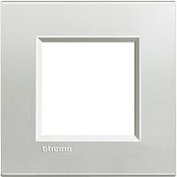 Рамка прямоугольная Legrand BTicino LivingLight 2 мод Серебро  картинка